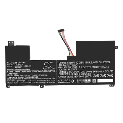 Replacement Battery for Lenovo  Legion Y730-17ICH 81HG004KFE – Notebook, Laptop – 4800mAh / 73.73Wh / 15.36V
