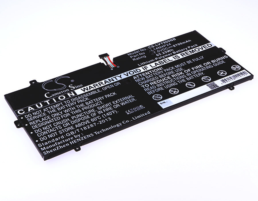 Replacement Battery for Lenovo  Yoga 4 Pro – Notebook, Laptop – 8700mAh / 65.25Wh / 7.5V