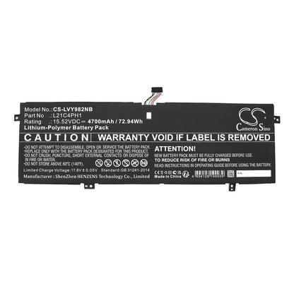 Replacement Battery for Lenovo  Yoga Slim 9 14IAP7 82T00002SP – Notebook, Laptop – 4700mAh / 72.94Wh / 15.52V