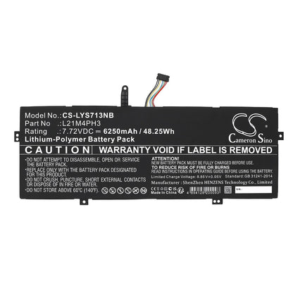 Replacement Battery for Lenovo  Yoga Slim 7 Carbon 13IAP7 82U9 – Notebook, Laptop – 6250mAh / 48.25Wh / 7.72V