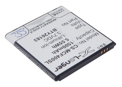 Replacement Battery for Mobistel  Cynus F4 – Mobile, SmartPhone – 1500mAh / 5.55Wh / 3.7V