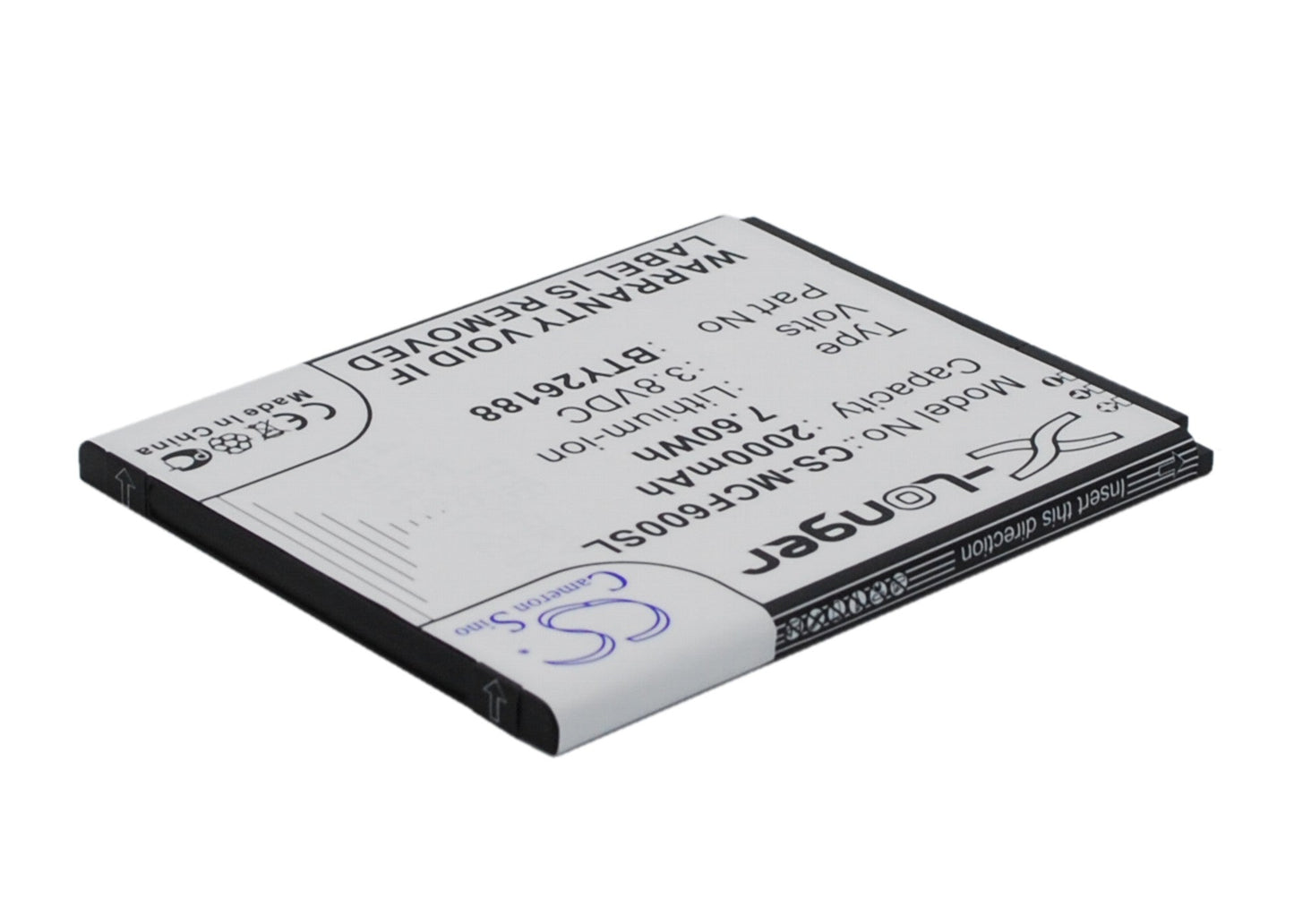Replacement Battery for Mobistel  Cynus F6 – Mobile, SmartPhone – 2000mAh / 7.60Wh / 3.8V