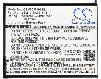 Replacement Battery for M3 Mobile  SM10 – Barcode Scanner – 4200mAh / 15.96Wh / 3.8V