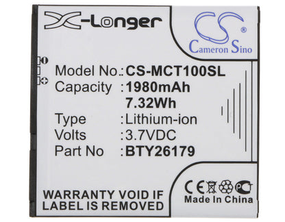 Replacement Battery for Mobistel  Cynus T1 – Mobile, SmartPhone – 1980mAh/7.33Wh / 3.7V