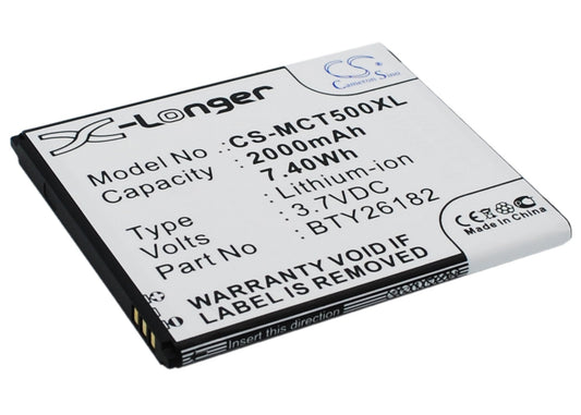 Replacement Battery for Mobistel  Cynus T5 – Mobile, SmartPhone – 2000mAh / 7.40Wh / 3.7V