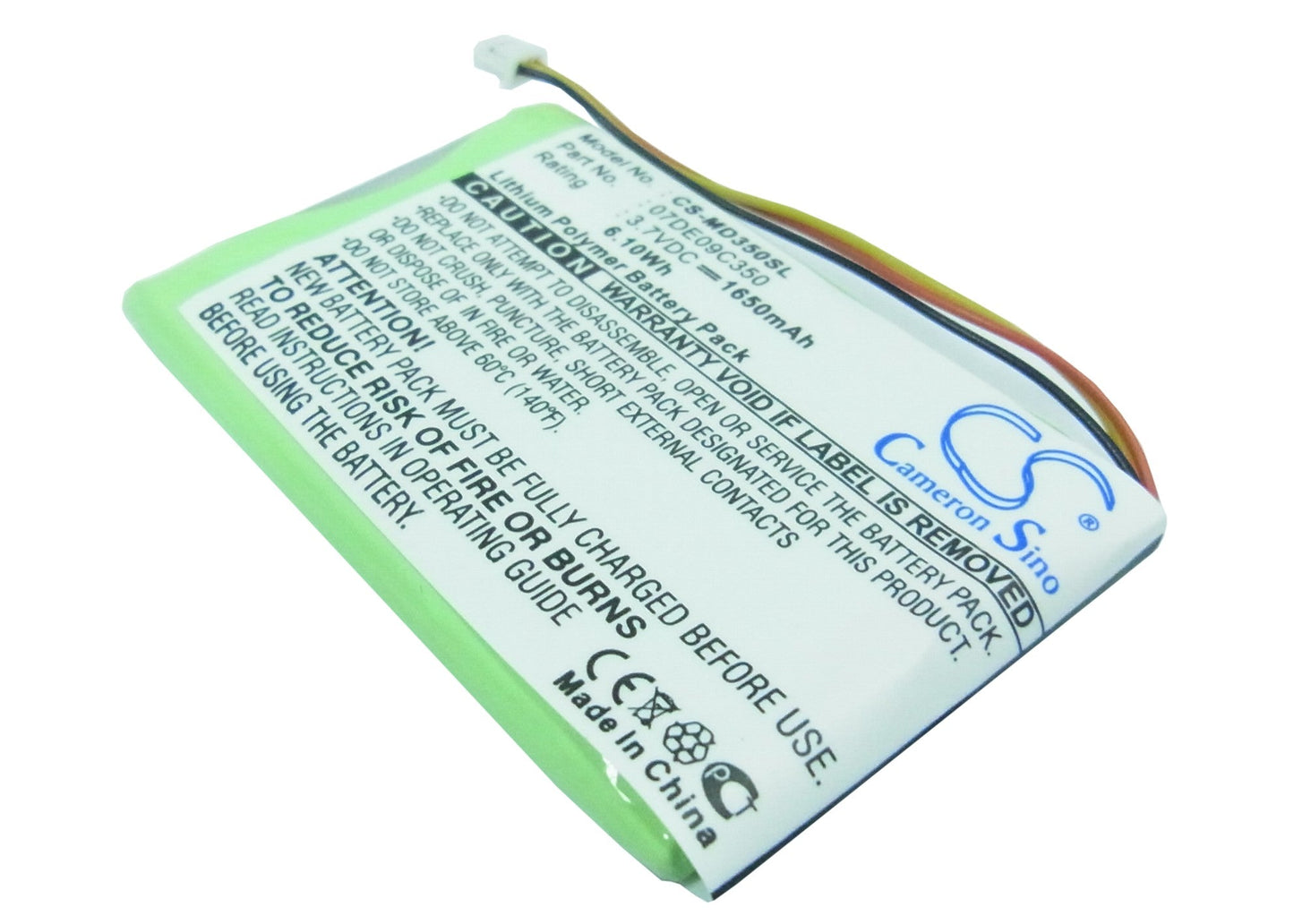 Replacement Battery for Medion  GoPal PNA350 – GPS, Navigator – 1650mAh / 3.7V