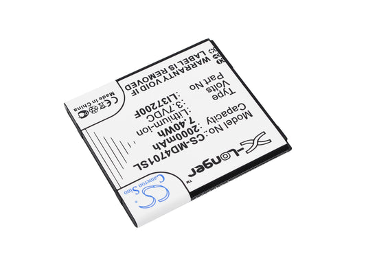 Replacement Battery for Medion  Life X4701 – Mobile, SmartPhone – 2000mAh / 7.40Wh / 3.7V