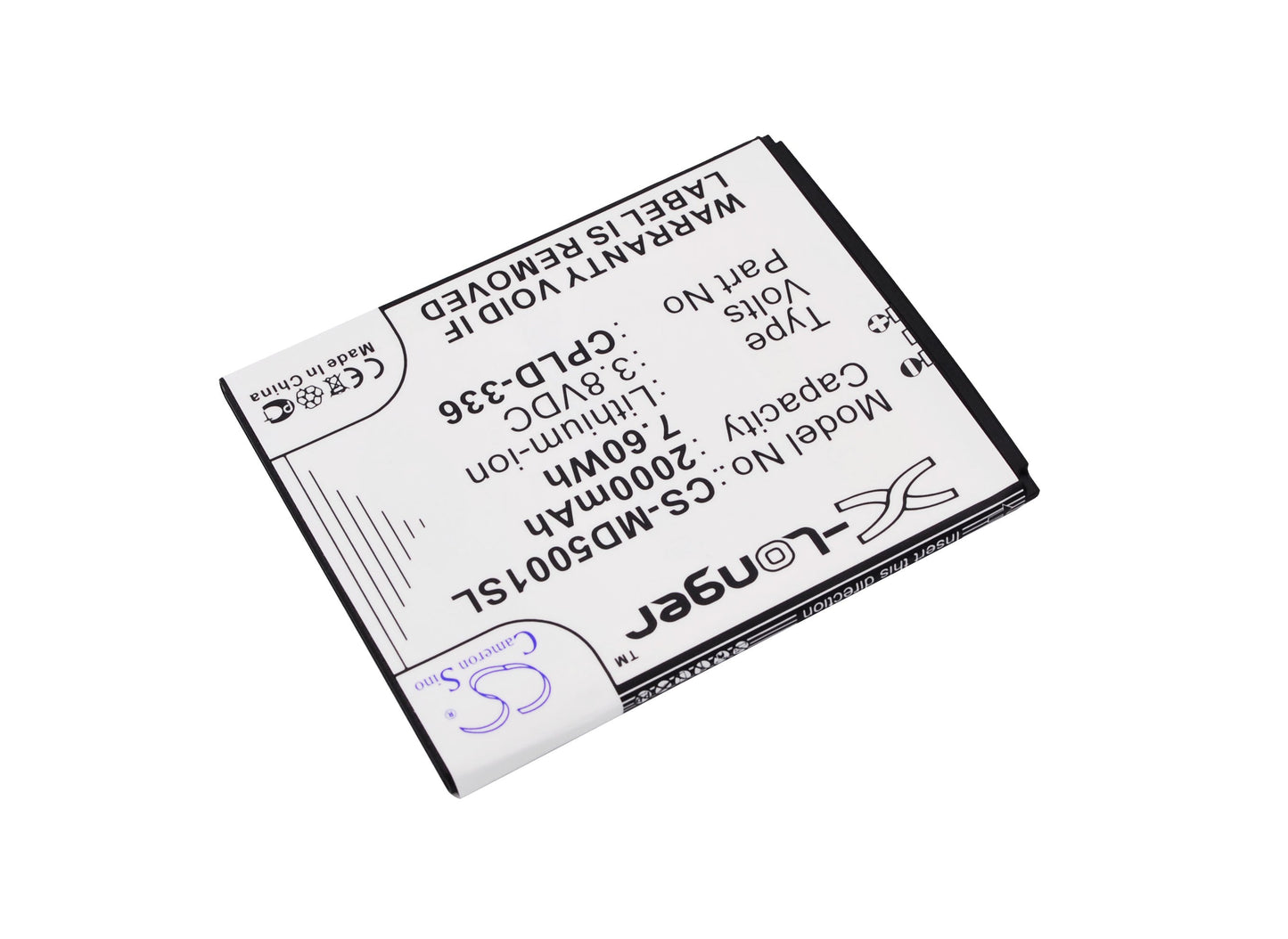 Replacement Battery for Medion  Life P5001 – Mobile, SmartPhone – 2000mAh / 7.60Wh / 3.8V