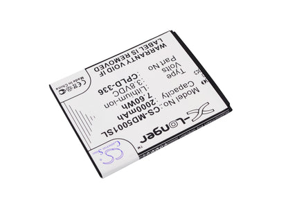 Replacement Battery for Medion  Life P5001 – Mobile, SmartPhone – 2000mAh / 7.60Wh / 3.8V