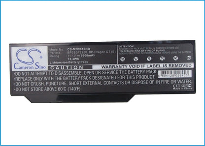 Replacement Battery for Packard Bell  EasyNote W1000 – Notebook, Laptop – 6600mAh / 73.26Wh / 11.1V