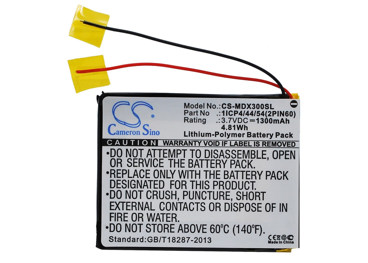 Replacement Battery for MODECOM  MX3 – GPS, Navigator – 1300mAh / 4.81Wh / 3.7V