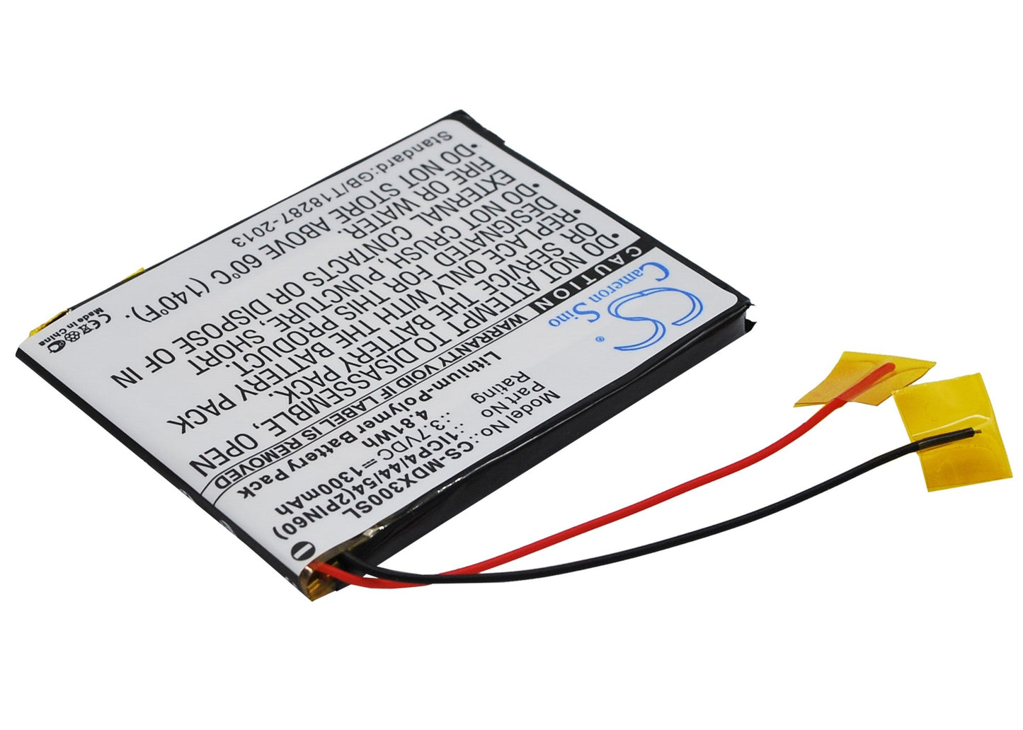 Replacement Battery for MODECOM  MX3 – GPS, Navigator – 1300mAh / 4.81Wh / 3.7V