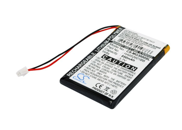 Replacement Battery for Typhoon  MyGuide 3000 – GPS, Navigator – 850mAh / 3.7V