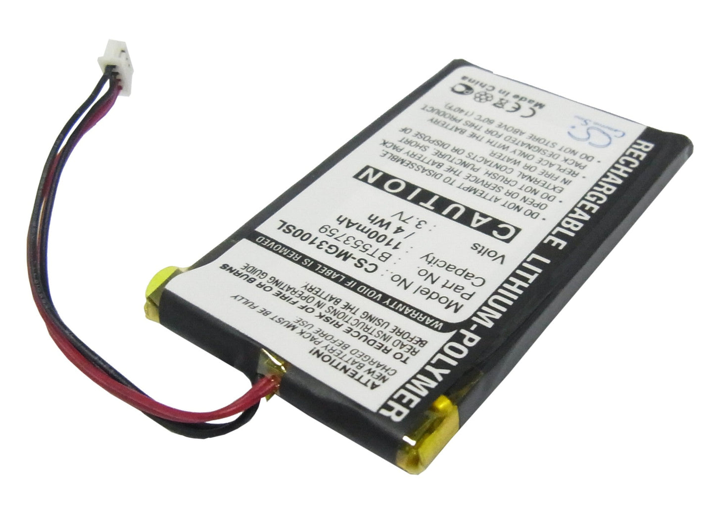 Replacement Battery for Typhoon  MyGuide 3100 – GPS, Navigator – 1100mAh / 3.7V