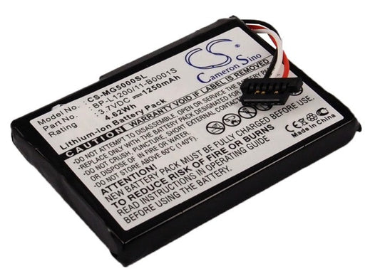 Replacement Battery for Typhoon  MyGuide SilverGuide 5000 – GPS, Navigator – 1250mAh / 4.63Wh / 3.7V