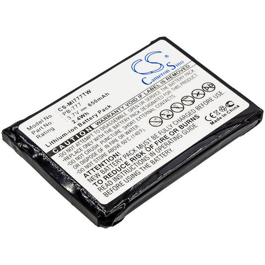 Replacement Battery for Midland  777 – Two-Way Radio – 650mAh / 2.41Wh / 3.7V