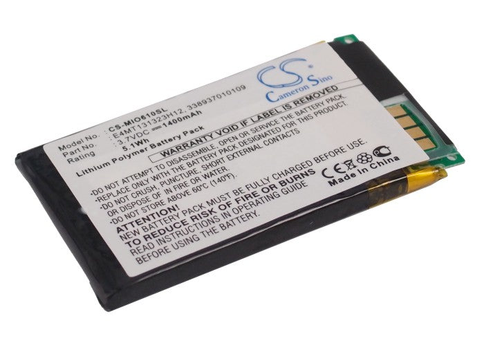 Replacement Battery for Mitac  Mio H610 – GPS, Navigator – 1400mAh / 3.7V
