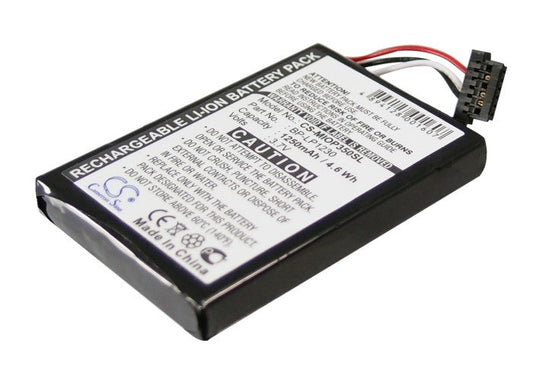 Replacement Battery for Yakumo  Delta X 5BT – GPS, Navigator – 1250mAh / 4.63Wh / 3.7V