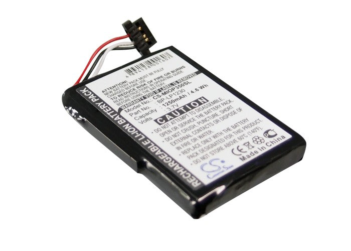 Replacement Battery for Yakumo  Delta X 5BT – GPS, Navigator – 1250mAh / 4.63Wh / 3.7V