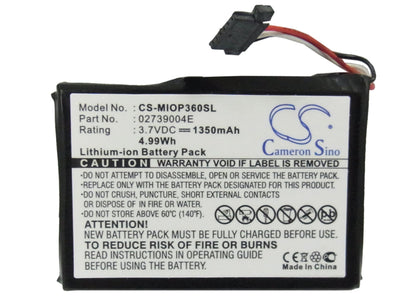 Replacement Battery for MICROMAXX  MM95242 – GPS, Navigator – 1350mAh / 5.00Wh / 3.7V