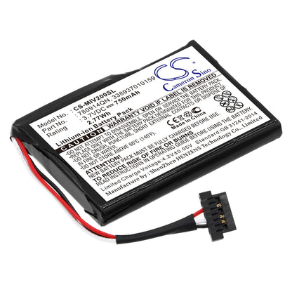 Replacement Battery for Mitac  Mio Moov 200 – GPS, Navigator – 750mAh / 3.7V