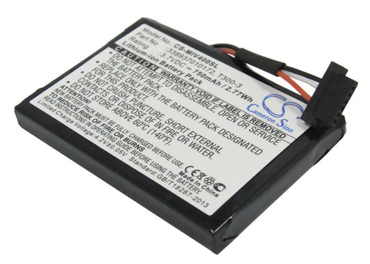 Replacement Battery for Mitac  M1100 – GPS, Navigator – 750mAh / 2.78Wh / 3.7V