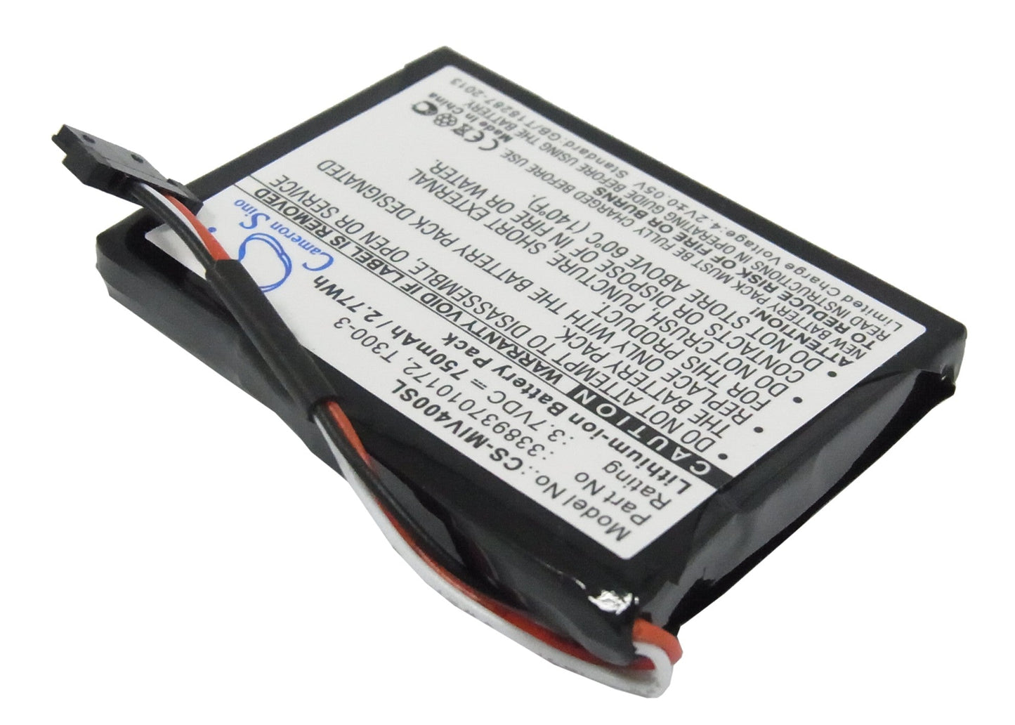 Replacement Battery for Mitac  M1100 – GPS, Navigator – 750mAh / 2.78Wh / 3.7V