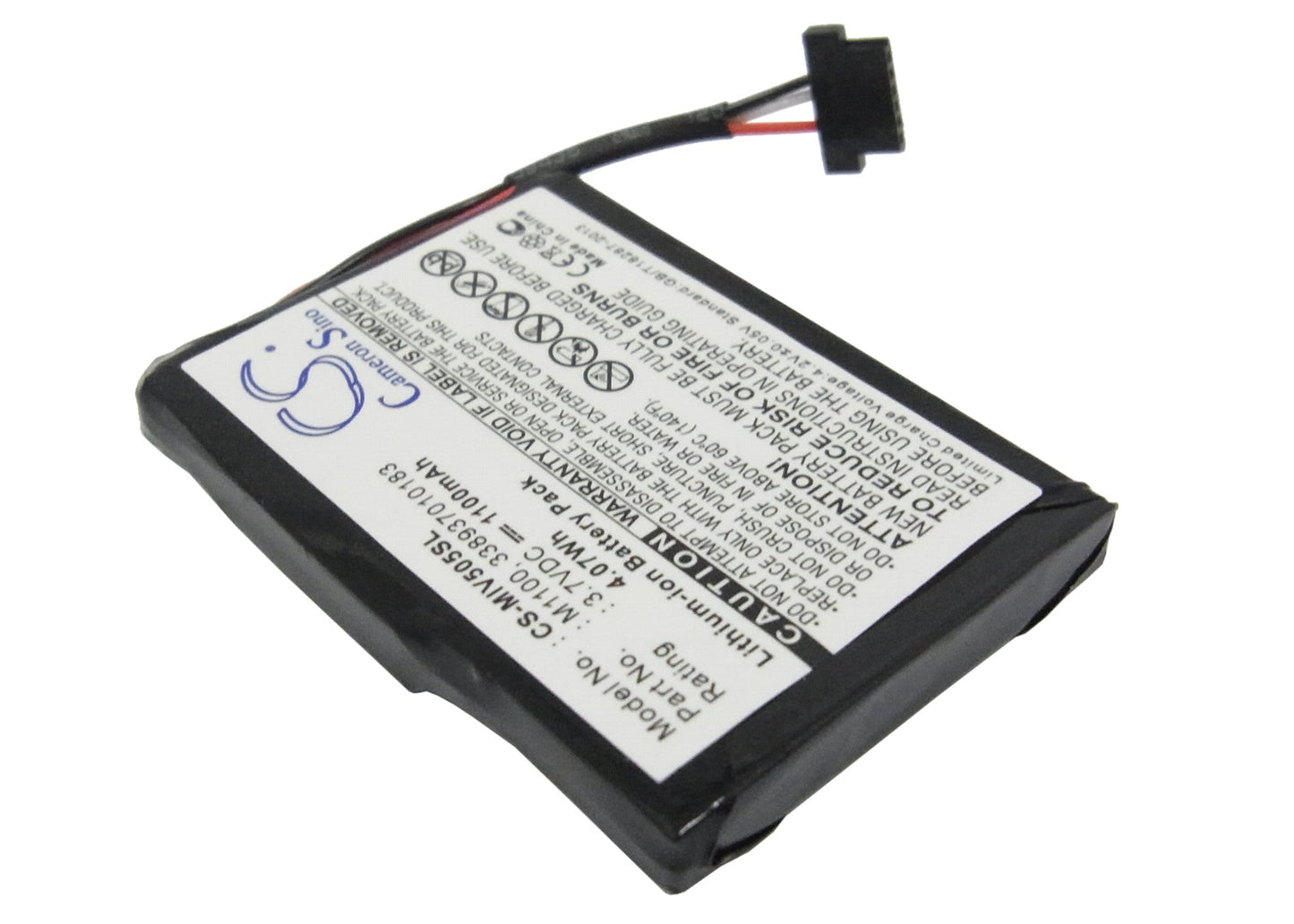 Replacement Battery for Mitac  Mio Spirit V505 TV – GPS, Navigator – 1100mAh / 4.07Wh / 3.7V