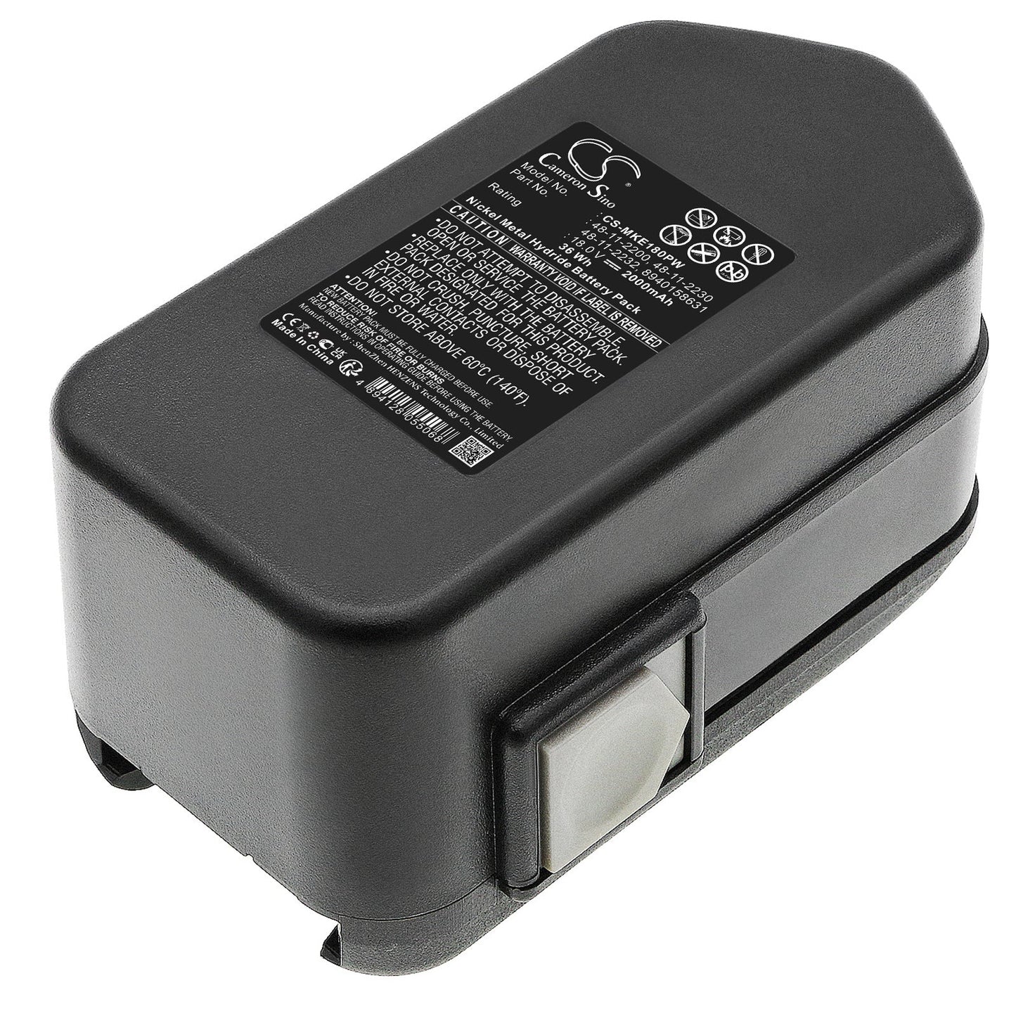 Replacement Battery for Milwaukee  0521-20 – Power Tools – 2000mAh / 18.0V
