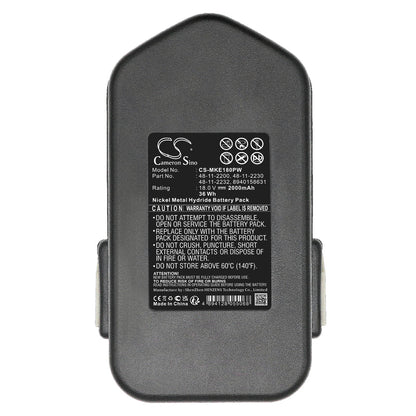 Replacement Battery for AEG  BBM 18 STX – Power Tools – 2000mAh / 18.0V