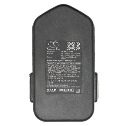 Replacement Battery for Milwaukee  0521-20 – Power Tools – 3000mAh / 54.00Wh / 18.0V