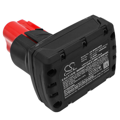 Replacement Battery for Milwaukee  C12 FM – Power Tools – 6000mAh / 72.00Wh / 12.0V