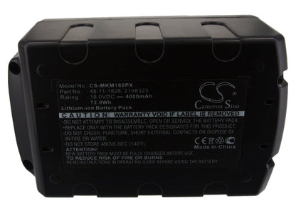 Replacement Battery for Atlas Copco  LokTor H18 – Power Tools – 4000mAh / 72.00Wh / 18.0V