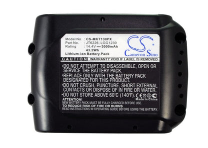 Replacement Battery for Makita  BBO140 – Power Tools – 3000mAh / 43.20Wh / 14.4V