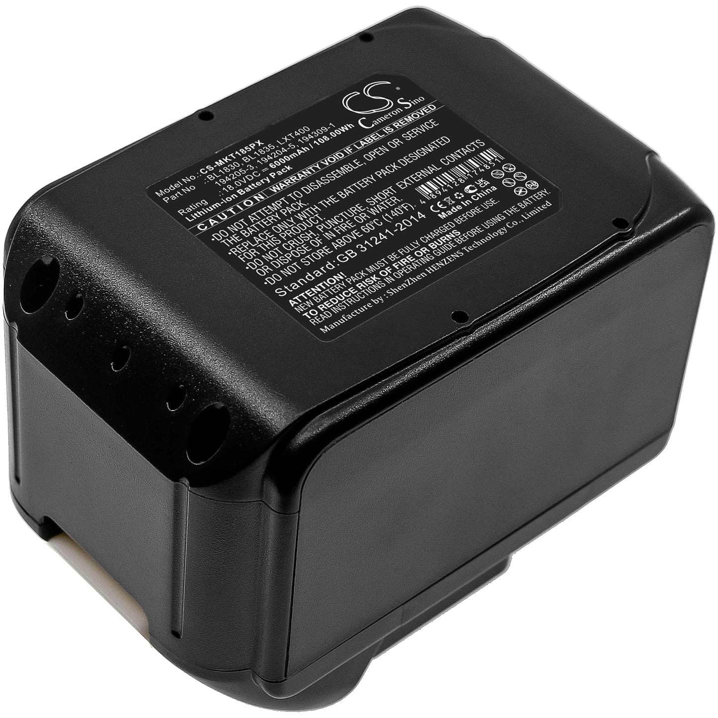 Replacement Battery for Makita  BBO140 – Power Tools – 6000mAh / 108.00Wh / 18.0V