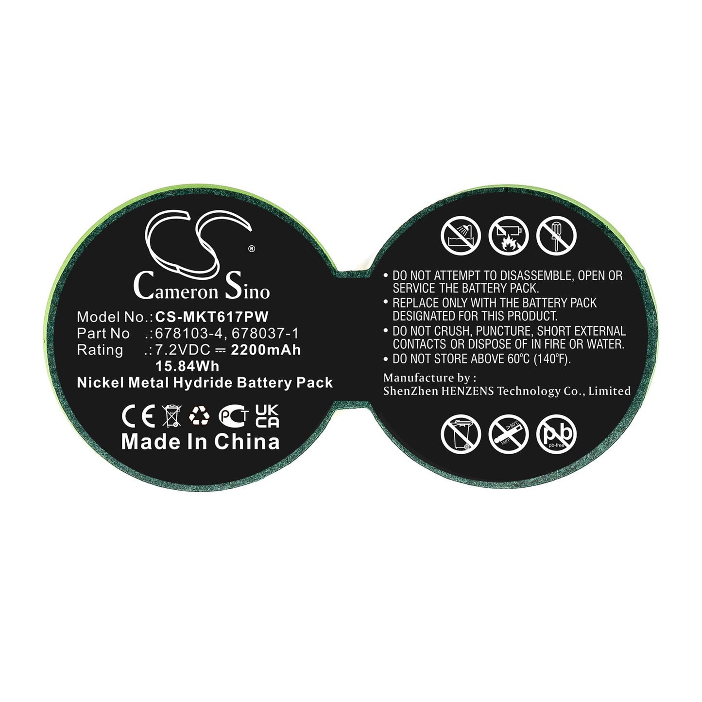 Replacement Battery for Makita  6010SD – Power Tools – 2200mAh / 15.84Wh / 7.2V