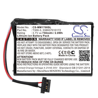Replacement Battery for Magellan  Maestro 1700 – GPS, Navigator – 750mAh / 3.7V