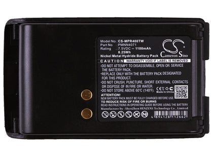 Replacement Battery for Motorola  A6 – Two-Way Radio – 1100mAh / 8.25Wh / 7.5V