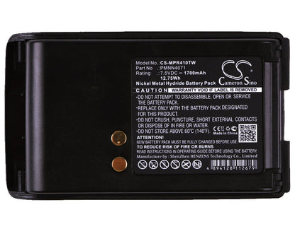 Replacement Battery for Motorola  A6 – Two-Way Radio – 1700mAh / 12.75Wh / 7.5V