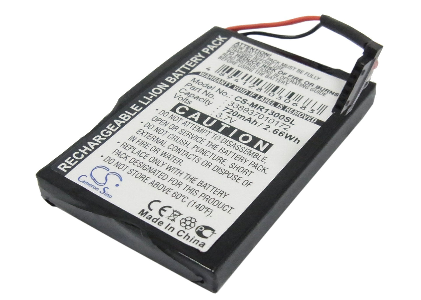 Replacement Battery for Magellan  RoadMate 1300 – GPS, Navigator – 720mAh / 2.66Wh / 3.7V