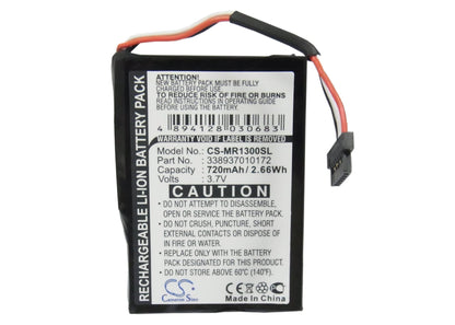 Replacement Battery for Magellan  RoadMate 1300 – GPS, Navigator – 720mAh / 2.66Wh / 3.7V