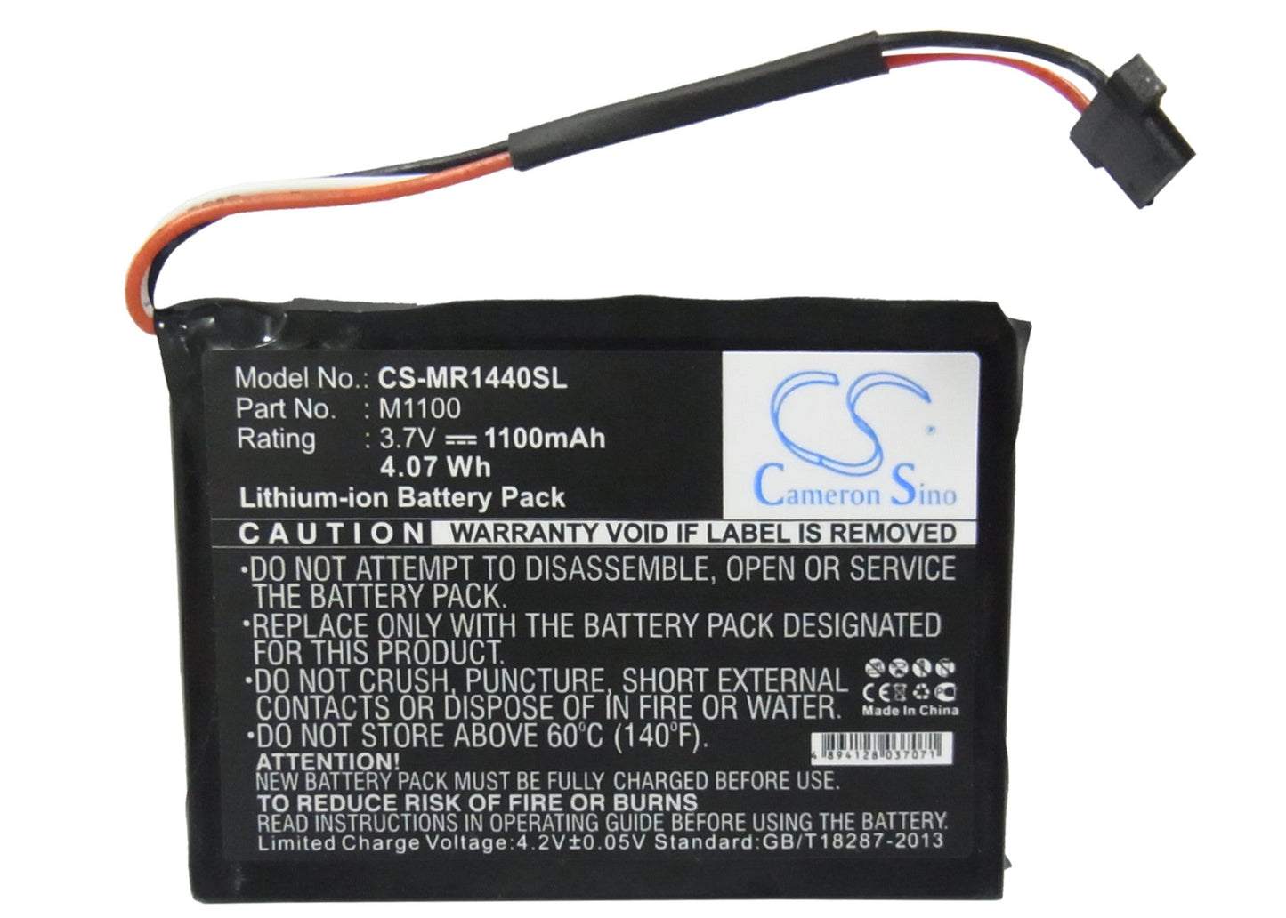 Replacement Battery for Magellan  RoadMate 1440 – GPS, Navigator – 1100mAh / 4.07Wh / 3.7V