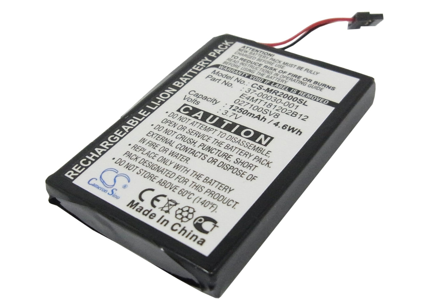 Replacement Battery for Magellan  Maestro 3100 – GPS, Navigator – 1250mAh / 4.63Wh / 3.7V
