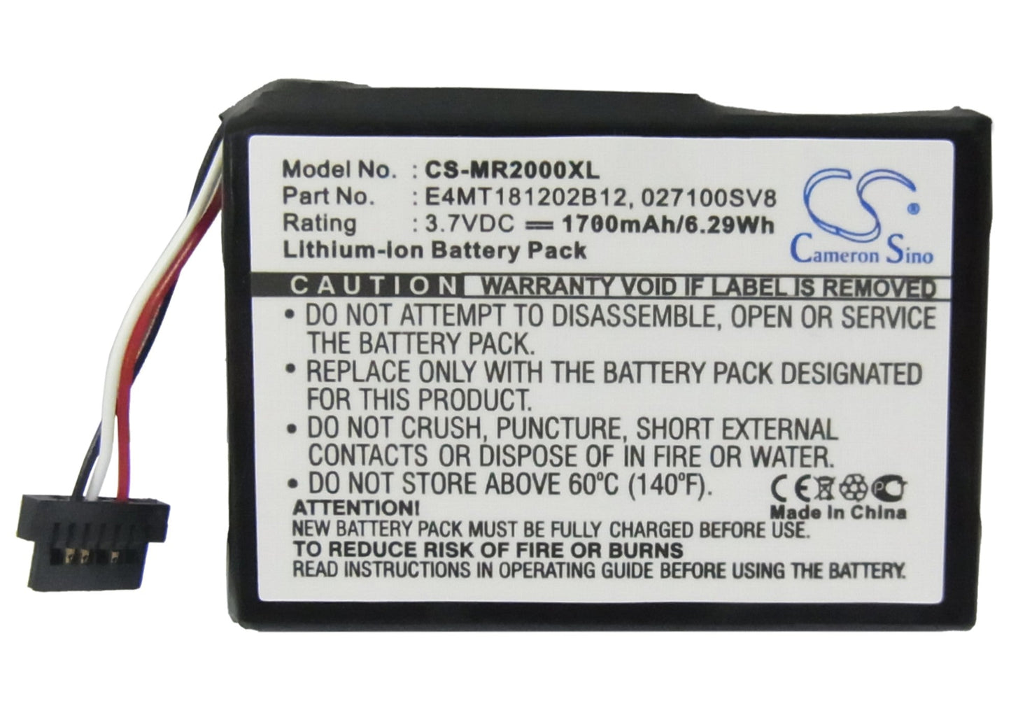 Replacement Battery for Magellan  RoadMate 2000 – GPS, Navigator – 1700mAh / 3.7V
