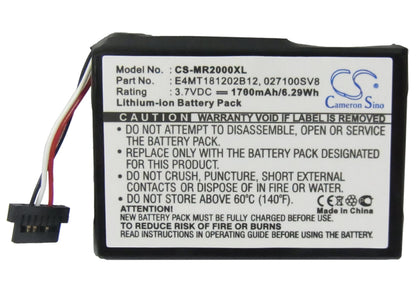 Replacement Battery for Magellan  RoadMate 2000 – GPS, Navigator – 1700mAh / 3.7V