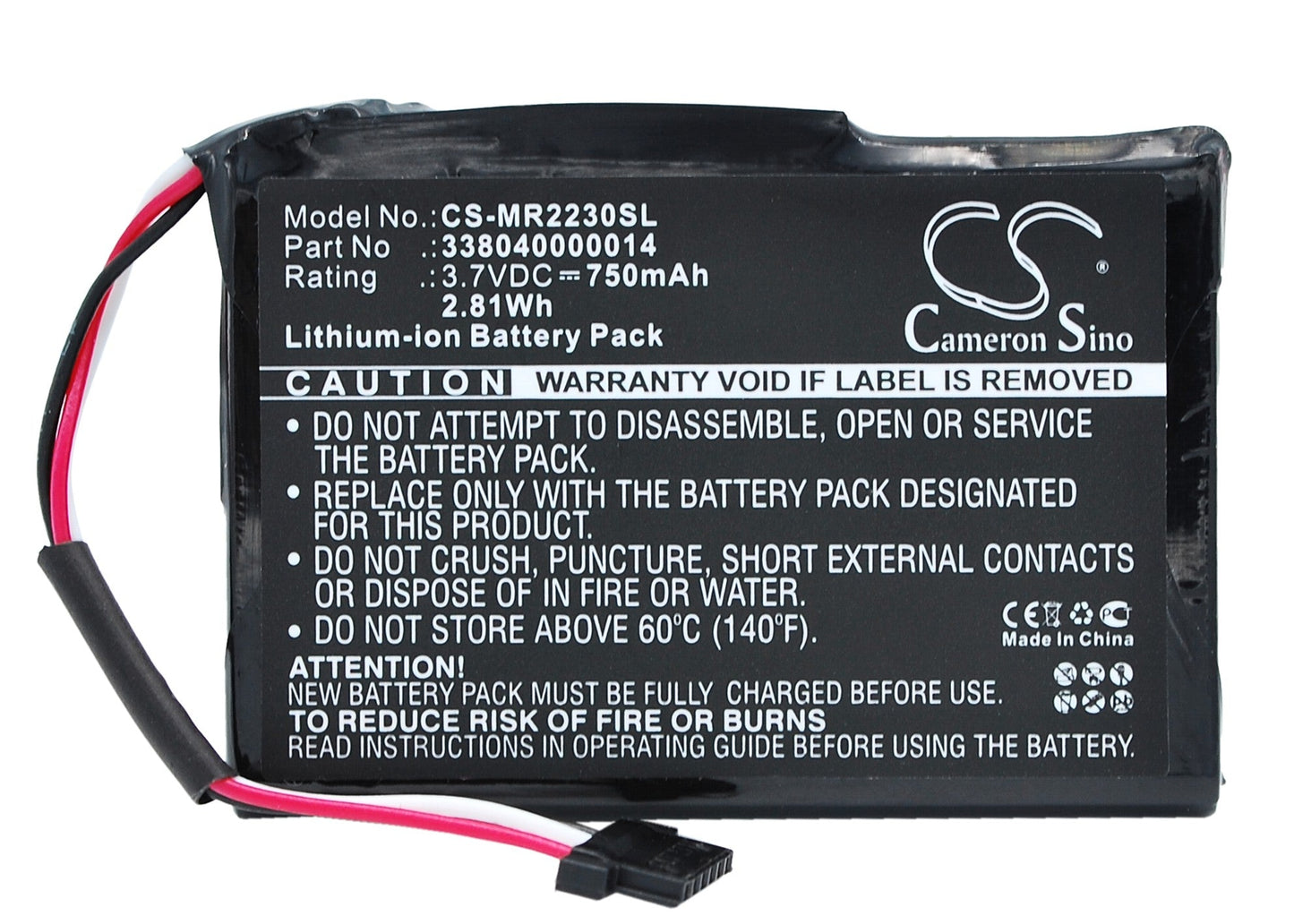 Replacement Battery for Magellan  RoadMate 2230 – GPS, Navigator – 750mAh / 2.78Wh / 3.7V