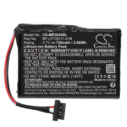 Replacement Battery for Becker  Active 43 Talk – GPS, Navigator – 720mAh / 2.66Wh / 3.7V