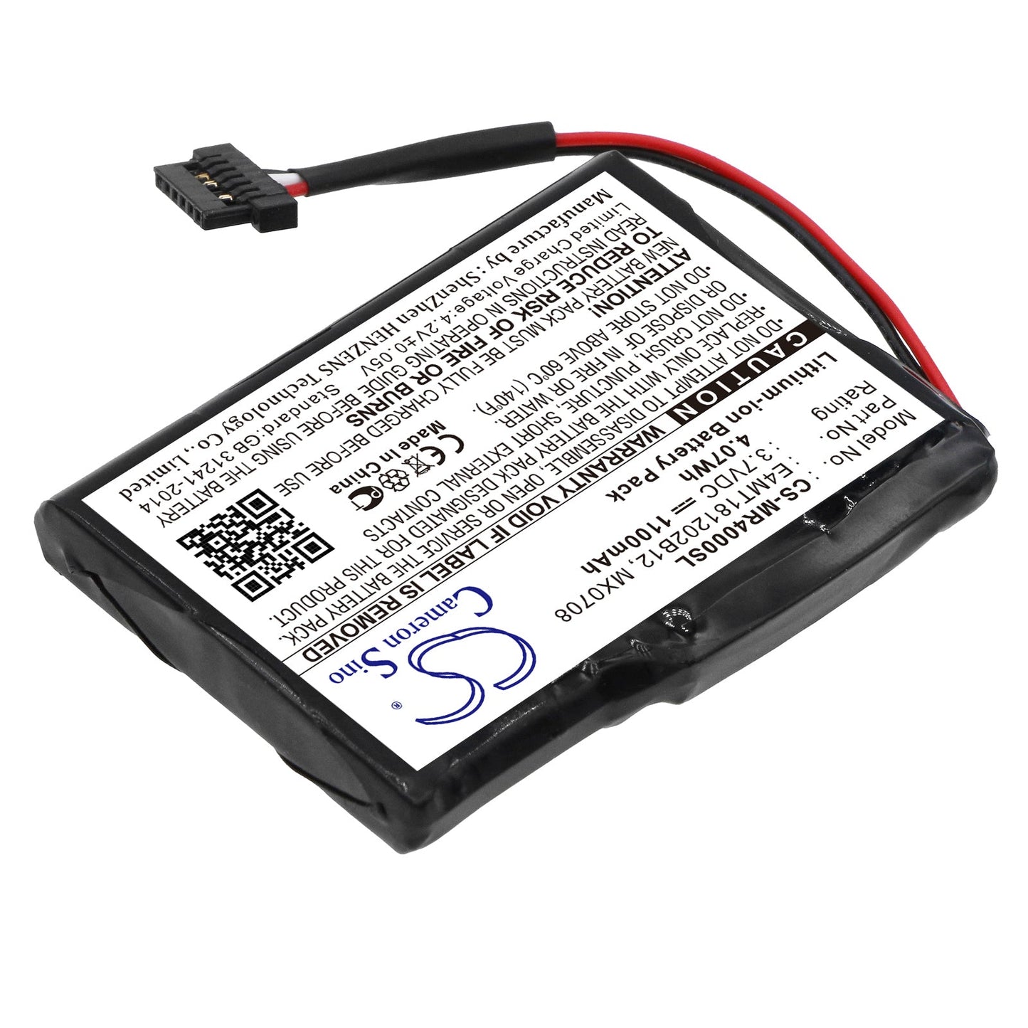 Replacement Battery for Magellan  Maestro 4000 – GPS, Navigator – 1100mAh / 4.07Wh / 3.7V