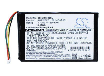 Replacement Battery for Magellan  Maestro 4300 – GPS, Navigator – 1500mAh / 5.55Wh / 3.7V