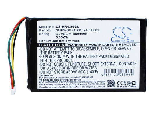 Replacement Battery for Magellan  Maestro 4300 – GPS, Navigator – 1500mAh / 5.55Wh / 3.7V
